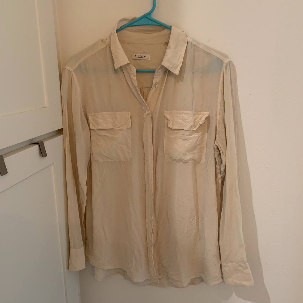Equipment Signature Sheer Silk Blouse